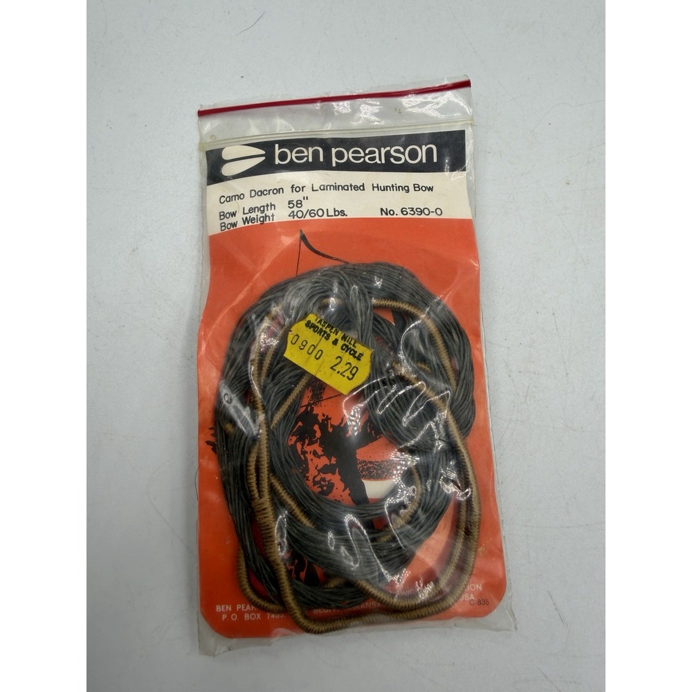 Vintage Hard to Find Ben Pearson Camo Archery Bow String Original Package NIB